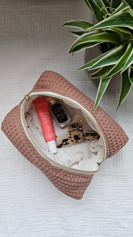 Trousse à maquillage châtaigne