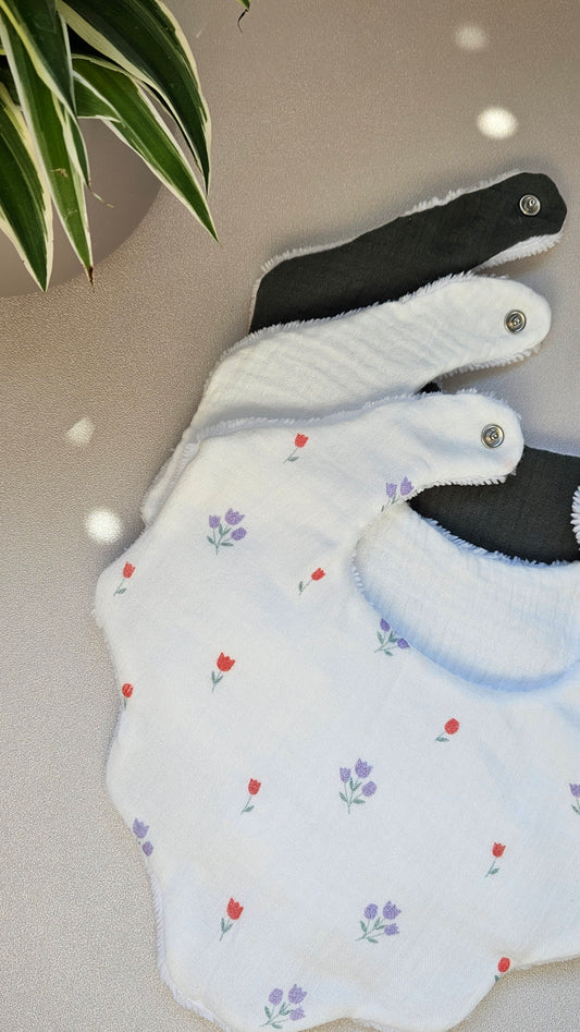 Trio de bavoir - Printemps